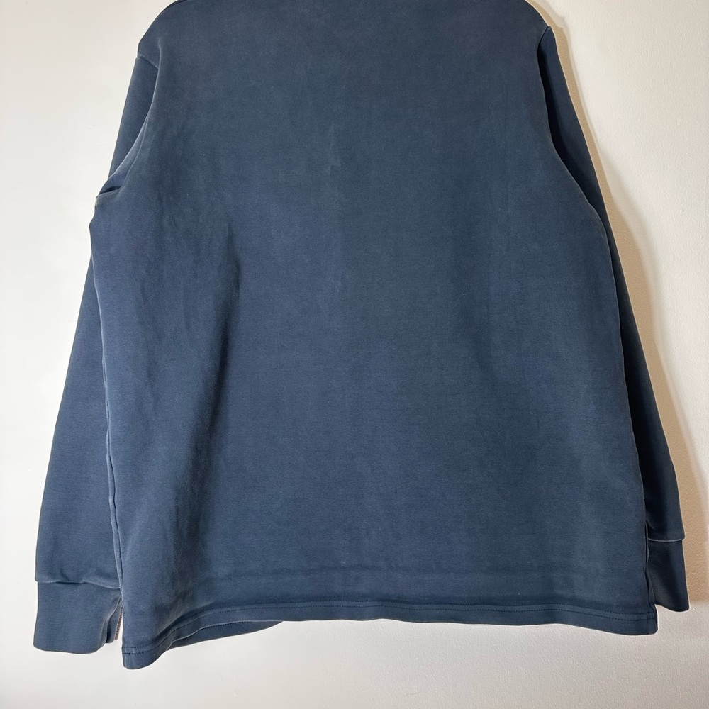 KITH Lenox mock neck box logo long sleeve sweatshirt size M navy - Picture 10 of 12